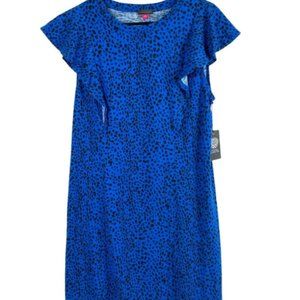 NWT VINCE CAMUTO Amelia Flutter Sleeve Size 3X Animal Print Shift Dress